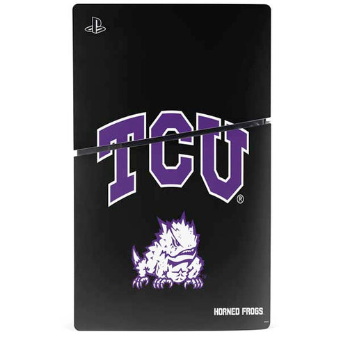 Texas Christian University TCU Horned Frogs Logo PS5 Slim Disk Bundle Skin