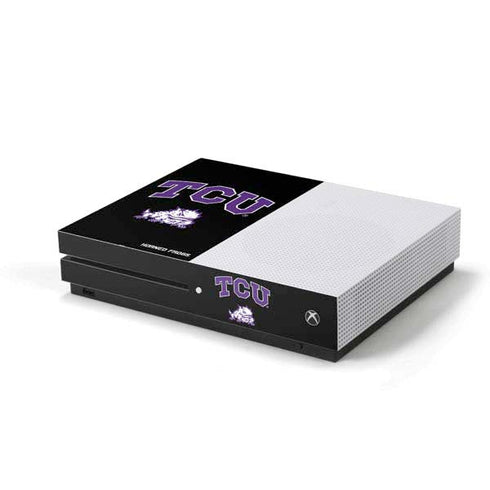TCU Horned Frogs Logo Xbox One S Console Skin