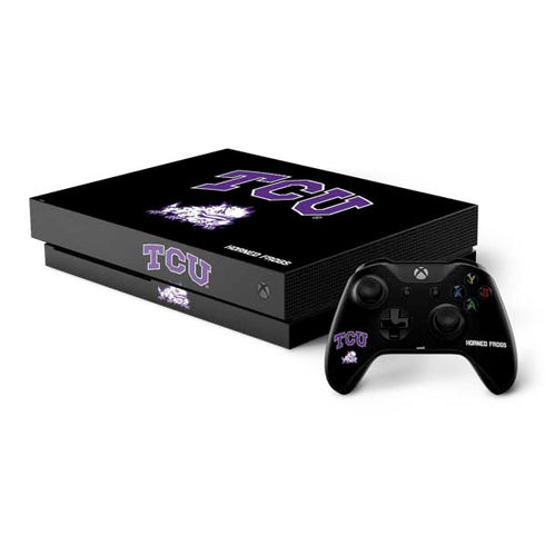 TCU Horned Frogs Logo Xbox One X Bundle Skin