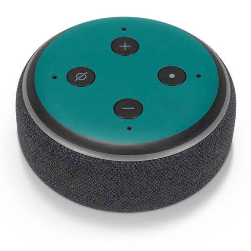 Teal Blue Solid Amazon Echo Dot Skin