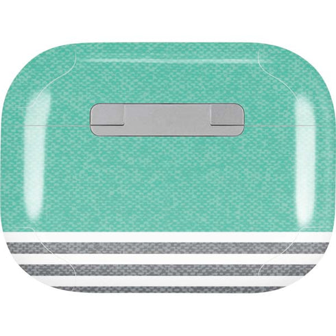 Teal and Grey Stripes AirPods Pro 2nd Gen Skin