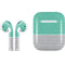Teal and Grey Stripes Apple AirPods Skin