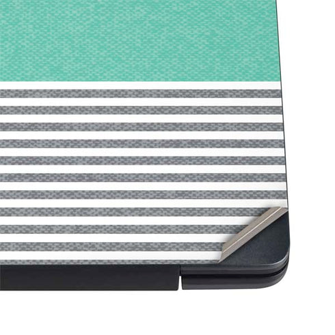 Teal and Grey Stripes Dell Vostro Skin