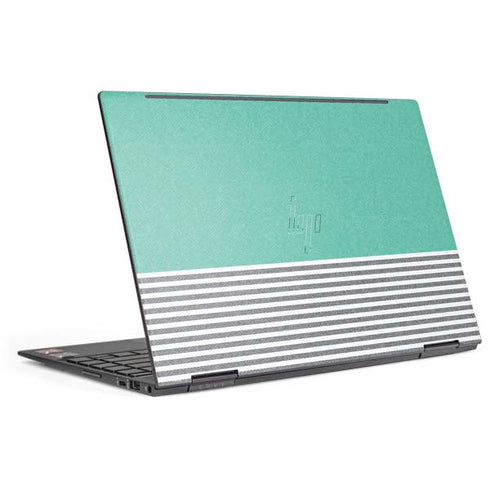 Teal and Grey Stripes HP Envy Skin