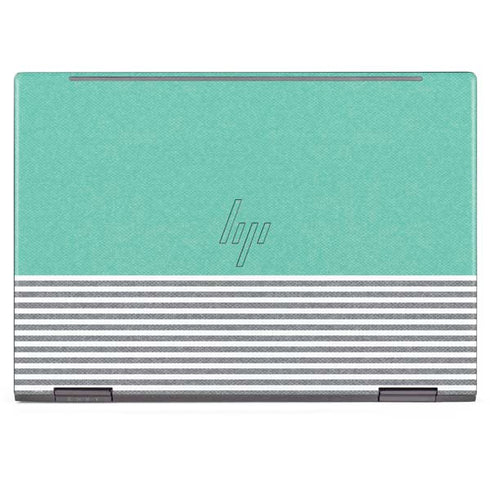Teal and Grey Stripes HP Envy Skin