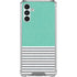 Teal and Grey Stripes Galaxy A13 5G Clear Case