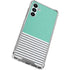 Teal and Grey Stripes Galaxy A13 5G Clear Case