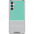 Teal and Grey Stripes Galaxy A14 5G Clear Case