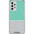 Teal and Grey Stripes Galaxy A53 5G Clear Case