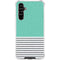 Teal and Grey Stripes Galaxy A54 5G Clear Case