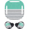 Teal and Grey Stripes Galaxy Buds Pro Skin