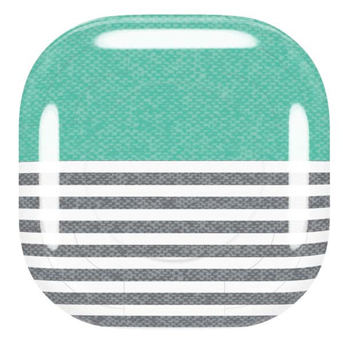 Teal and Grey Stripes Galaxy Buds Pro Skin
