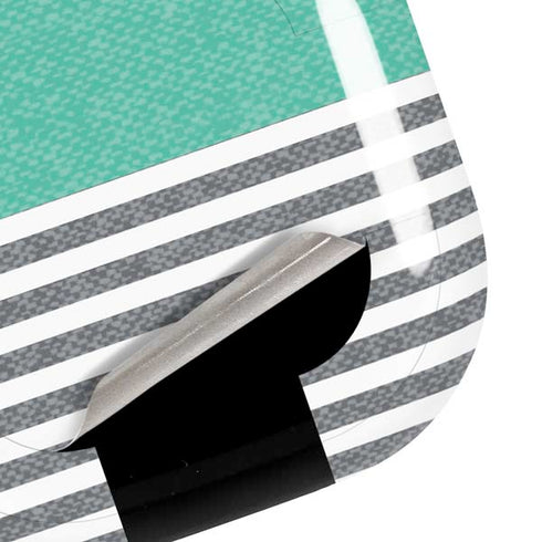 Teal and Grey Stripes Galaxy Buds Pro Skin