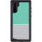 Teal and Grey Stripes Galaxy Note 10 Waterproof Case