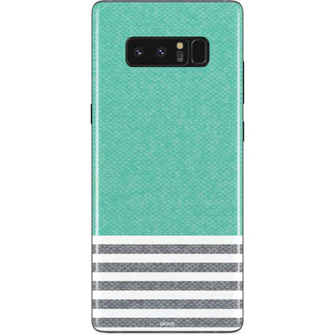 Teal and Grey Stripes Galaxy Note 8 Skin