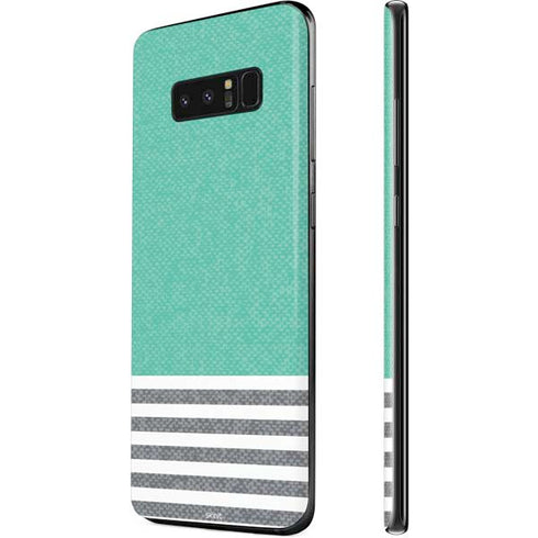Teal and Grey Stripes Galaxy Note 8 Skin