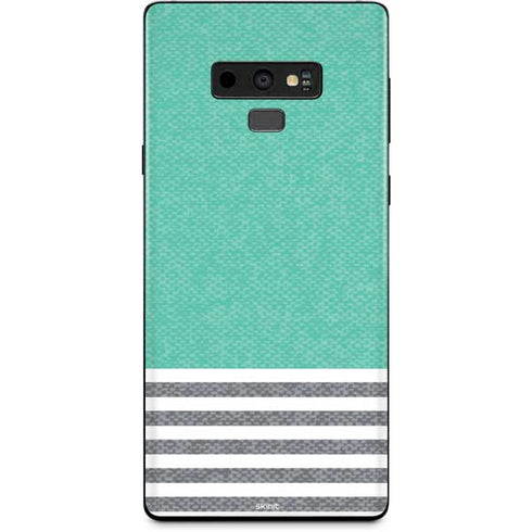 Teal and Grey Stripes Galaxy Note 9 Skin