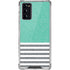 Teal and Grey Stripes Galaxy Note20 5G Clear Case