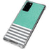 Teal and Grey Stripes Galaxy Note20 5G Clear Case