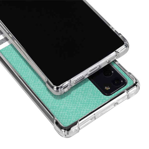 Teal and Grey Stripes Galaxy Note20 5G Clear Case
