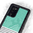 Teal and Grey Stripes Galaxy Note20 5G Waterproof Case