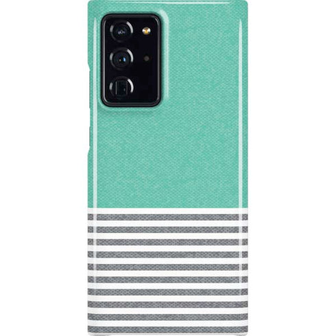 Teal and Grey Stripes Galaxy Note20 Ultra 5G Lite Case