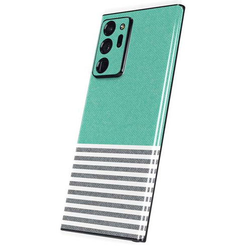 Teal and Grey Stripes Galaxy Note20 Ultra 5G Skin