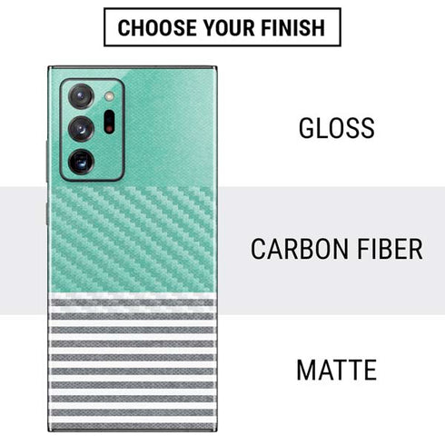 Teal and Grey Stripes Galaxy Note20 Ultra 5G Skin