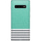 Teal and Grey Stripes Galaxy S10 Plus Skin