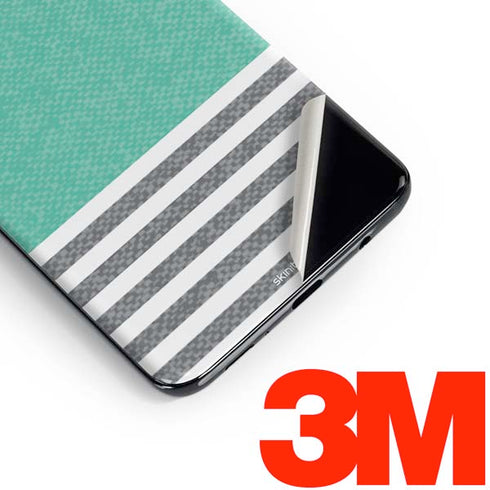 Teal and Grey Stripes Galaxy S10 Plus Skin
