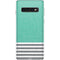 Teal and Grey Stripes Galaxy S10 Skin