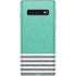 Teal and Grey Stripes Galaxy S10 Skin