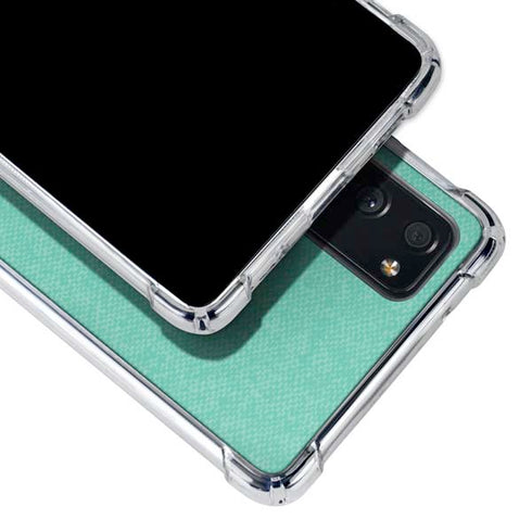 Teal and Grey Stripes Galaxy S20 FE Clear Case