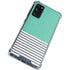 Teal and Grey Stripes Galaxy S20 FE Clear Case
