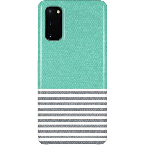 Teal and Grey Stripes Galaxy S20 Lite Case