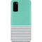 Teal and Grey Stripes Galaxy S20 Lite Case