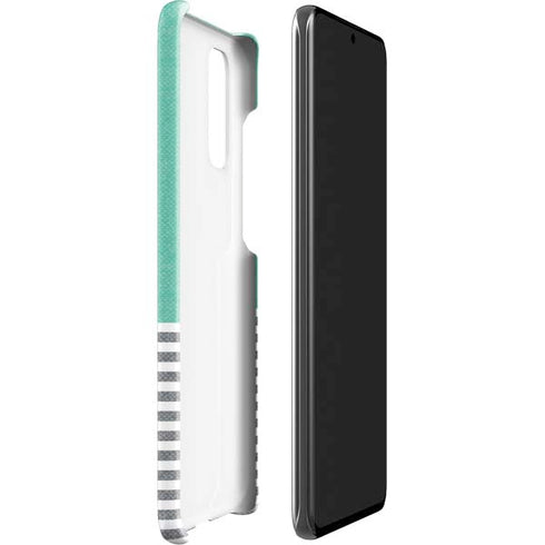 Teal and Grey Stripes Galaxy S20 Lite Case