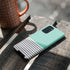 Teal and Grey Stripes Galaxy S20 Plus Pro Case