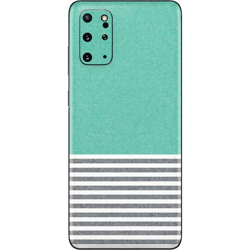 Teal and Grey Stripes Galaxy S20 Plus Skin