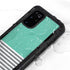 Teal and Grey Stripes Galaxy S20 Plus Waterproof Case