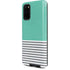 Teal and Grey Stripes Galaxy S20 Pro Case