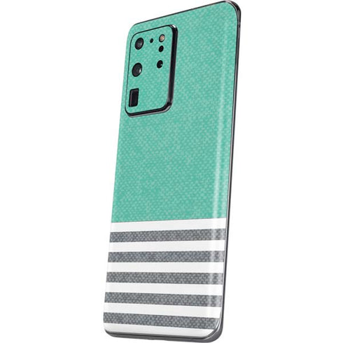 Teal and Grey Stripes Galaxy S20 Ultra 5G Skin