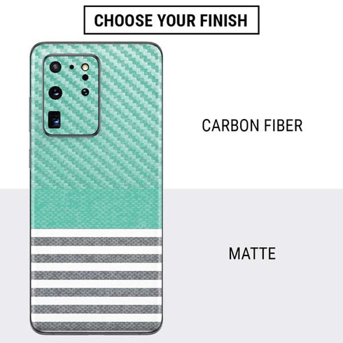 Teal and Grey Stripes Galaxy S20 Ultra 5G Skin