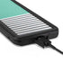 Teal and Grey Stripes Galaxy S20 Waterproof Case
