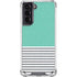 Teal and Grey Stripes Galaxy S21 5G Clear Case