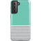 Teal and Grey Stripes Galaxy S21 5G Pro Case