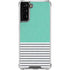 Teal and Grey Stripes Galaxy S21 FE Clear Case