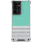 Teal and Grey Stripes Galaxy S21 Ultra 5G Clear Case