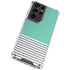Teal and Grey Stripes Galaxy S21 Ultra 5G Clear Case