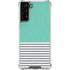 Teal and Grey Stripes Galaxy S22 Plus Clear Case